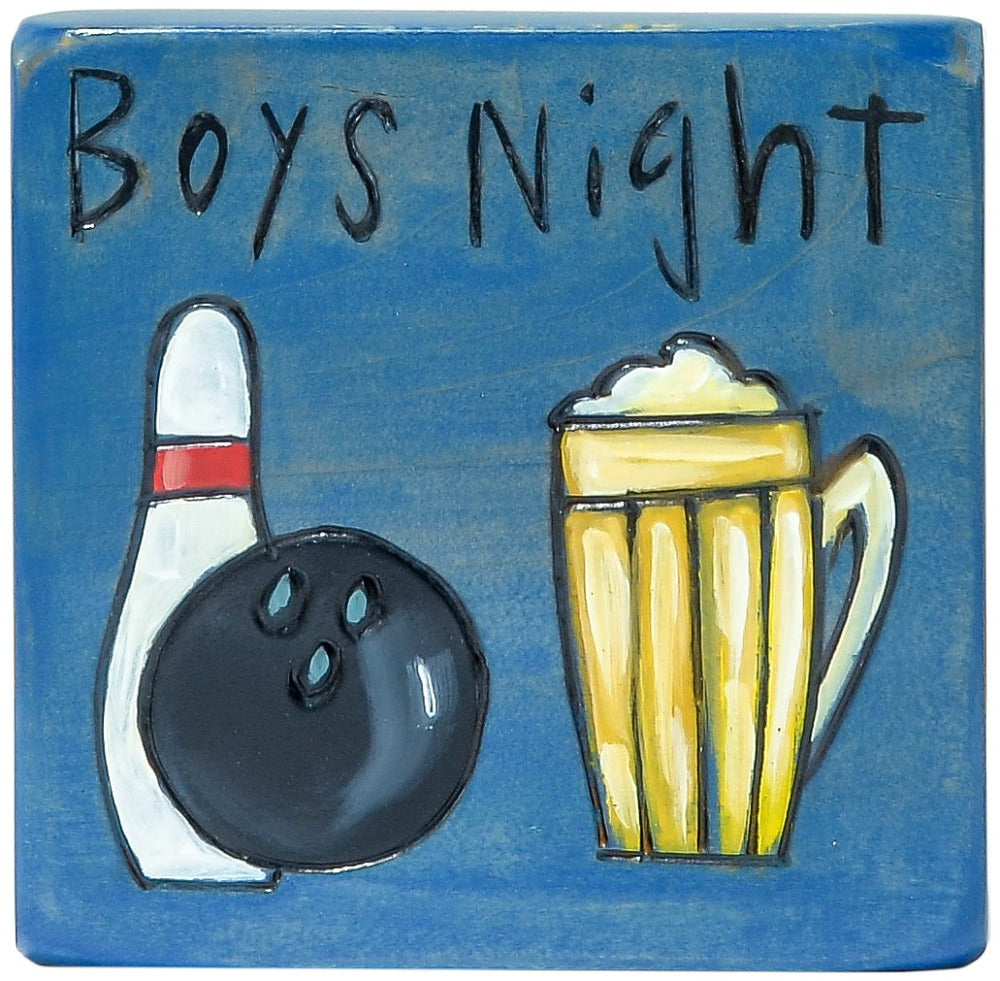 Large Perpetual Calendar Magnet – Spare a night with the Boys to Rock and Bowl