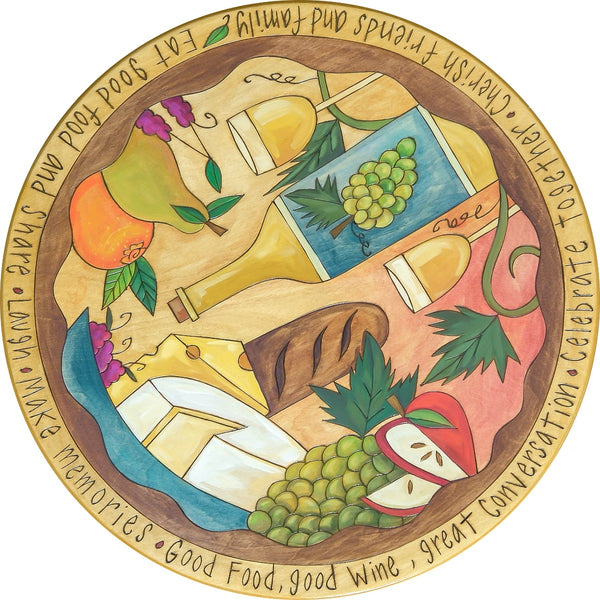 20" Lazy Susan – Handmade wine and cheese lazy susan