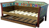 Daybed with Trundle – Beautiful Spanish tile style Day Bed with painted landscapes and a trundle included. With Trundle