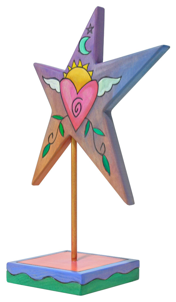 Star Sculpture – "Hello Love" sunset color pallet  tabletop star sculpture