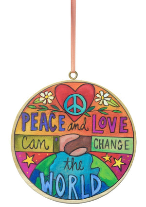 "Spread Peace" Circle Ornament