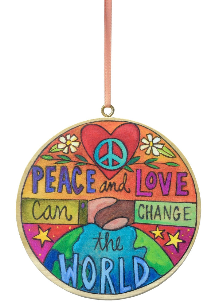 "Spread Peace" Circle Ornament