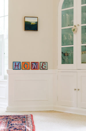 Example of Sincerely, Sticks "H" alphabet letter plaque to spell out Home
