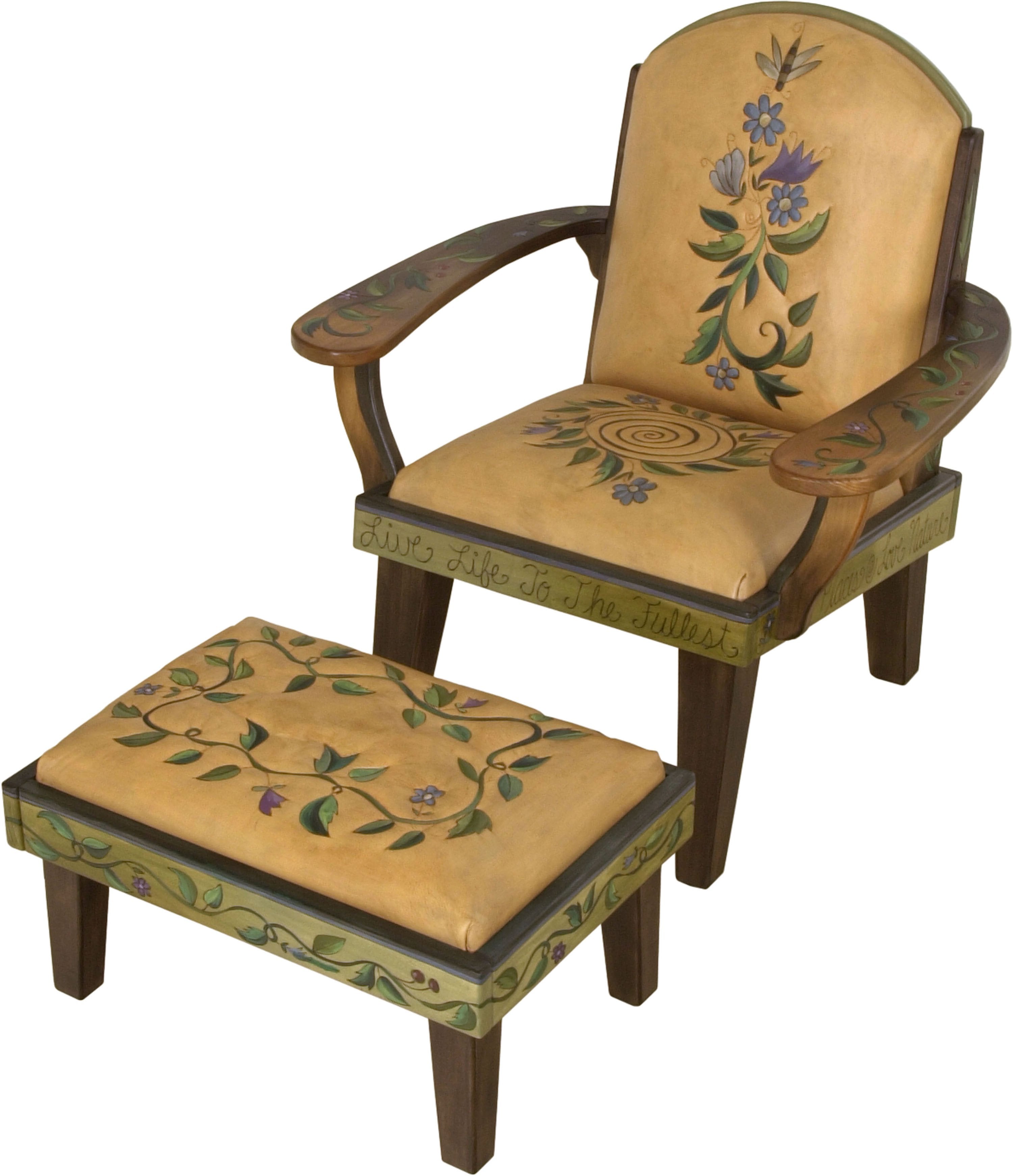 Friedrich's Chair and Matching Ottoman –  