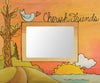 "Friends of a Feather Stick Together" Picture Frame – "Cherish Friends" frame with sunset over the water motif front view