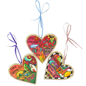 Heart Ornament Set – A set of all three printed heart ornaments gets you a little savings!