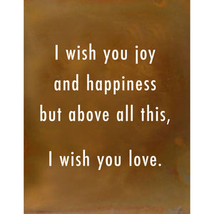 I Wish You Joy Wall Art – Written by the infamous Dolly Parton and performed memorably by Whitney Houston, if you can't belt these lyrics at the top of your lungs, gift our wall art to your special someone