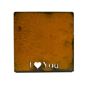 I Love You Magnetic Frame – Feature the latest snapshots of your special someone on this unique patina magnetic frame plain view