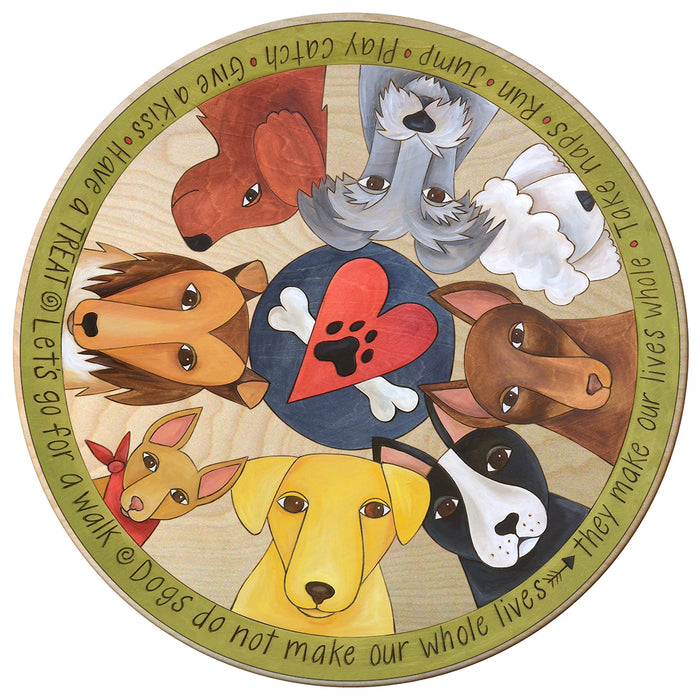 "Life With Dogs" Lazy Susan
