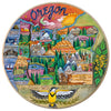 "She Flies with Her Own Wings" Lazy Susan – Charming map motif the beloved Pacific Northwest state Oregon