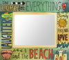 "La Playa" Picture Frame – Beautiful artisan printed picture frame with beach and coastal themes front view