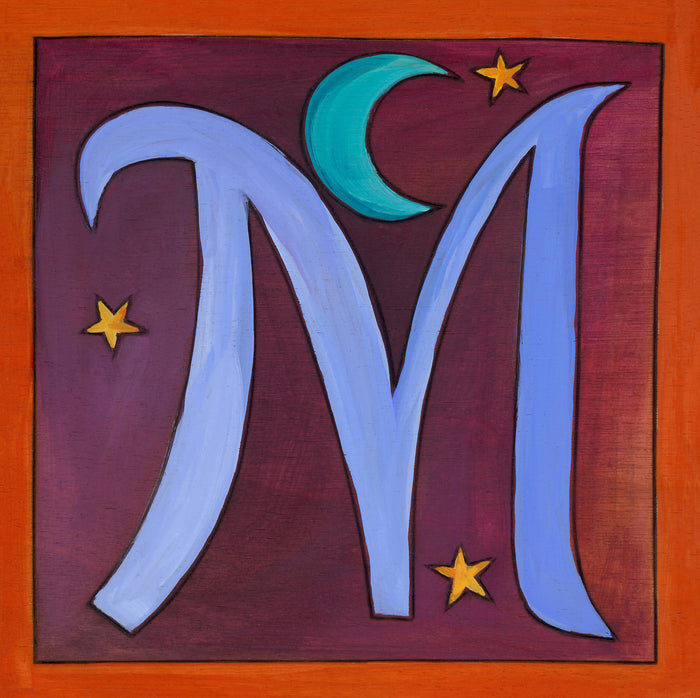 "M" Alphabet Letter Plaque