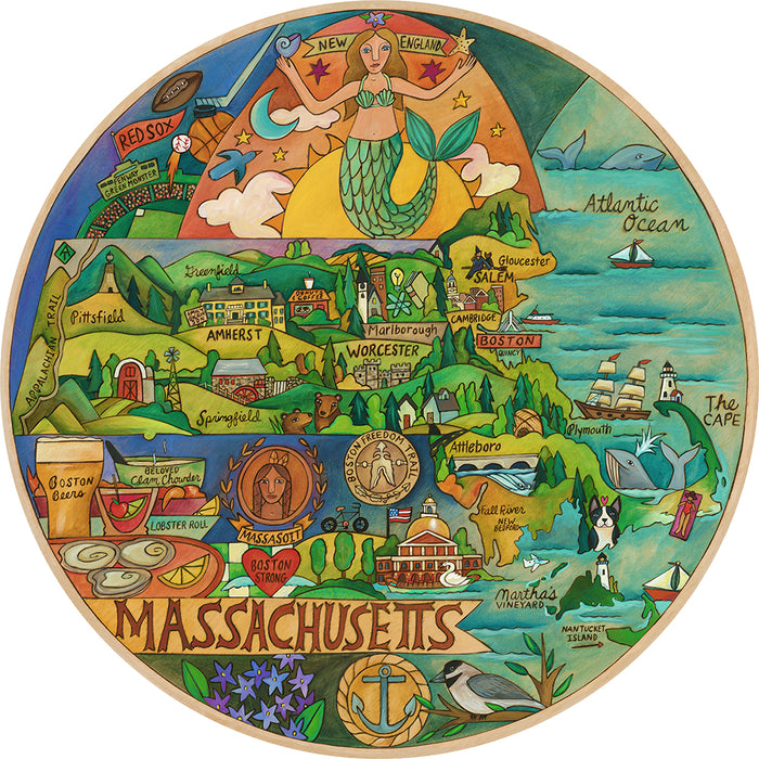 Massachusetts Lazy Susan | "Magnificent Massachusetts"