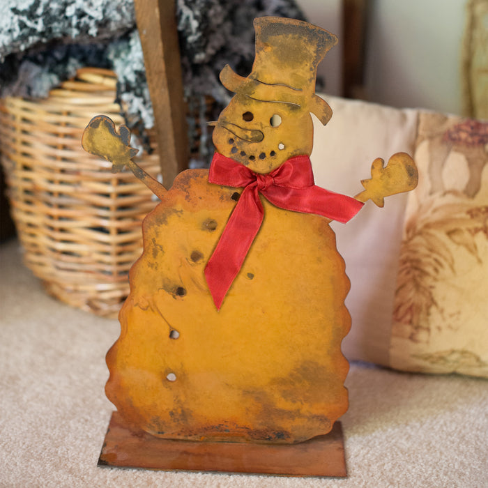 Mitten Snowman Sculpture
