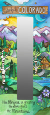 "Mountain Dreams" Mirror – "Colorful Colorado" purple mountain majesty landscape motif front view