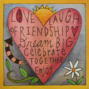 "My Heart is Full" Plaque – All the best things about friendship fill a heart on this plaque front view