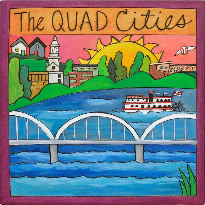 Iowa & Illinois, Quad Cities Plaque | "River Cities"