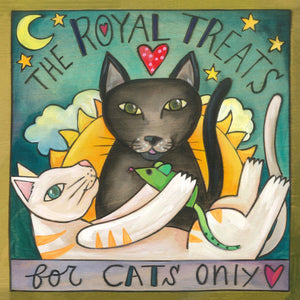 "Royal Treats" Cat Treat Box – A sweet box for safe keeping of your kitty's favorite treats top view