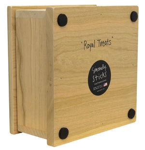 "Royal Treats" Cat Treat Box – A sweet box for safe keeping of your kitty's favorite treats back view