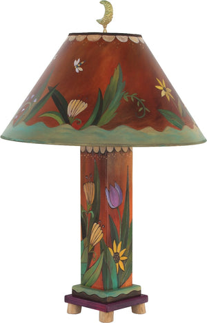 Box Table Lamp –  Elegant table lamp with floral garden motifs 