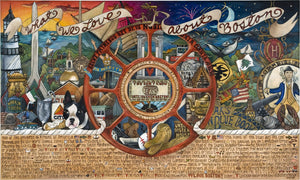 WWLA Boston Plaque –  Large plaque with intricate details and elements honoring What We Love About Boston