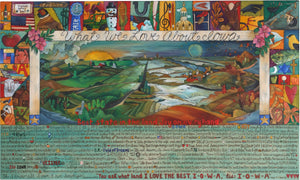 WWLA Iowa Plaque 2006 Edition–  "What We Love About Iowa" plaque with beautiful landscapes of the changing four seasons motif