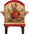 Friedrich's Chair and Matching Ottoman –  Friedrich's chair with ottoman with pheasant and floral motif