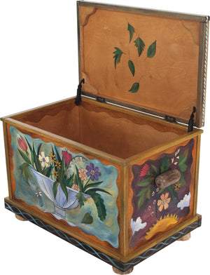 Chest –  Flower themed chest with floral motif