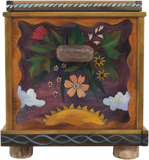 Chest –  Flower themed chest with floral motif