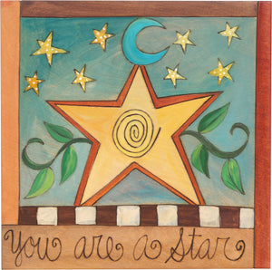 10"x10" Plaque –  "You are a star" inspirational plaque