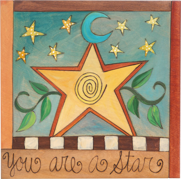 10"x10" Plaque –  "You are a star" inspirational plaque