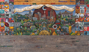 WWLA Des Moines Poster –  "What We Love About Des Moines" poster with beautiful Des Moines skyline motif