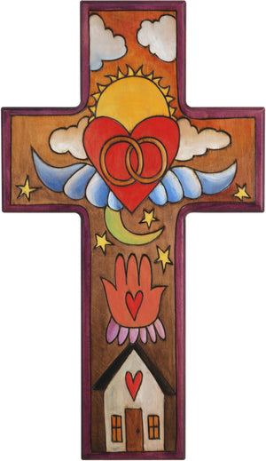 Cross Plaque –  Cross Plaque with heart motif