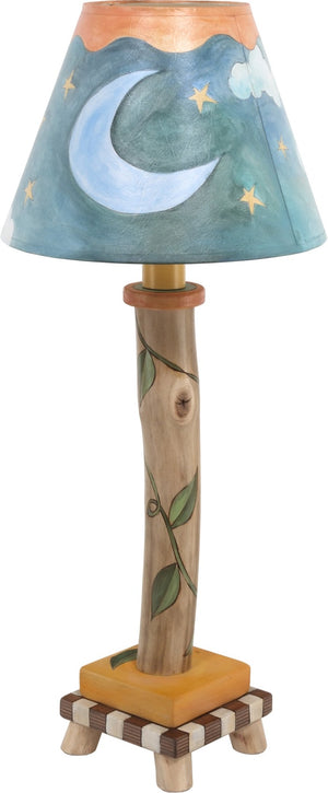 Log Candlestick Lamp –  Pretty day and night themed shade, perfect for a bedside table