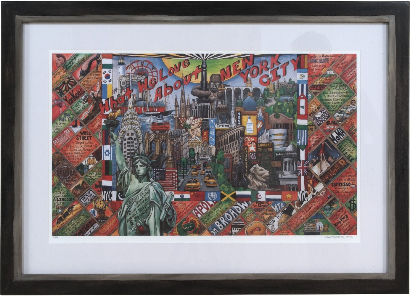 Framed WWLA NYC Lithograph –  