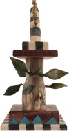 Log Menorah –  Handsome birch menorah with vine elements