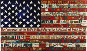 American Flag Plaque 2010 Edition –  Original plaque, large and hand crafted with American motifs to honor the United States