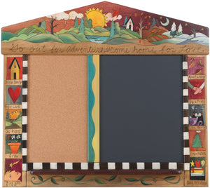 Medium Activity Board –  "Go out for Adventure/Come Home for Love" activity board with scene of the changing seasons motif