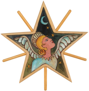 Tree Star –  Beautiful blue and gold hued Holy Angel star motif