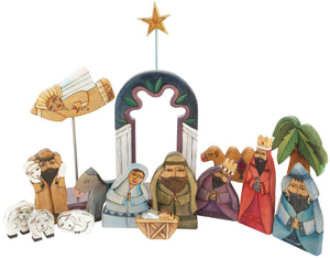 Large Nativity –  Large Nativity with dark blue accents