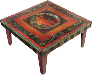 Sticks handmade coffee table with four seasons motif