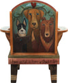 Friedrich's Chair and Matching Ottoman –  "A House is not a Home without a Dog" Friedrich's chair with ottoman with dogs motif