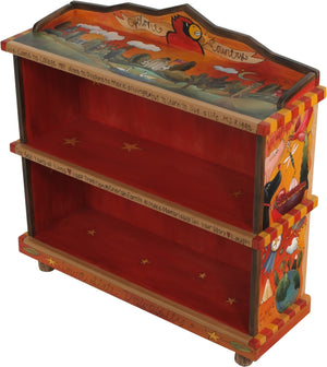 Iowa State Short Bookcase –  "Cyclone Country" bookcase with symbolic elements honoring Iowa State University
