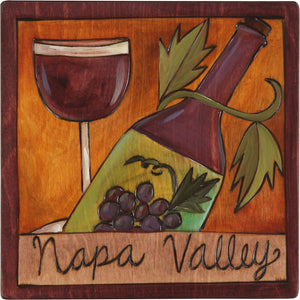 7"x7" Plaque –  "Napa Valley" wine destination plaque