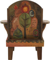 Friedrich's Chair and Matching Ottoman –  "Love You/Love Them" Friedrich's chair with ottoman with beautiful nature-inspired motif featuring the tree of life