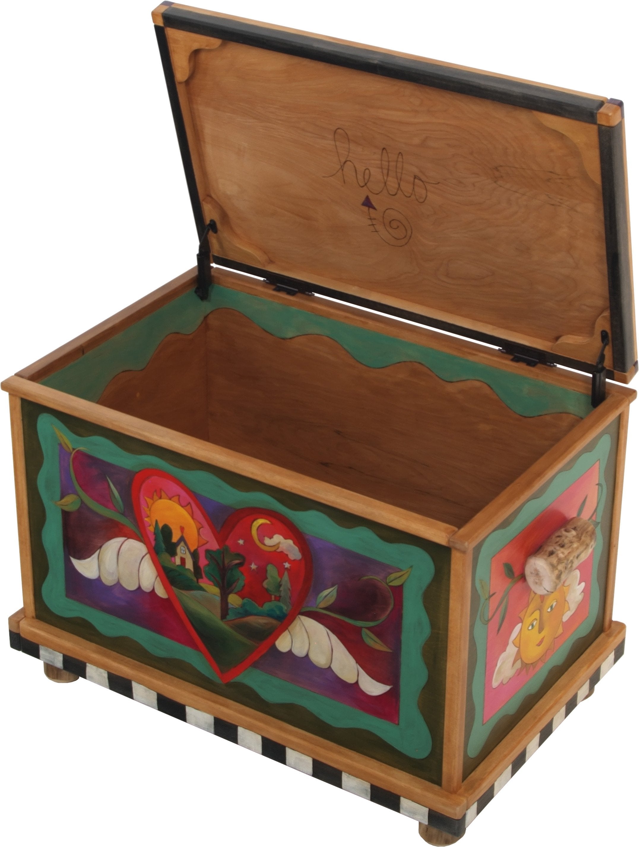 Chest –  Love themed chest with sun, moon and heart motif