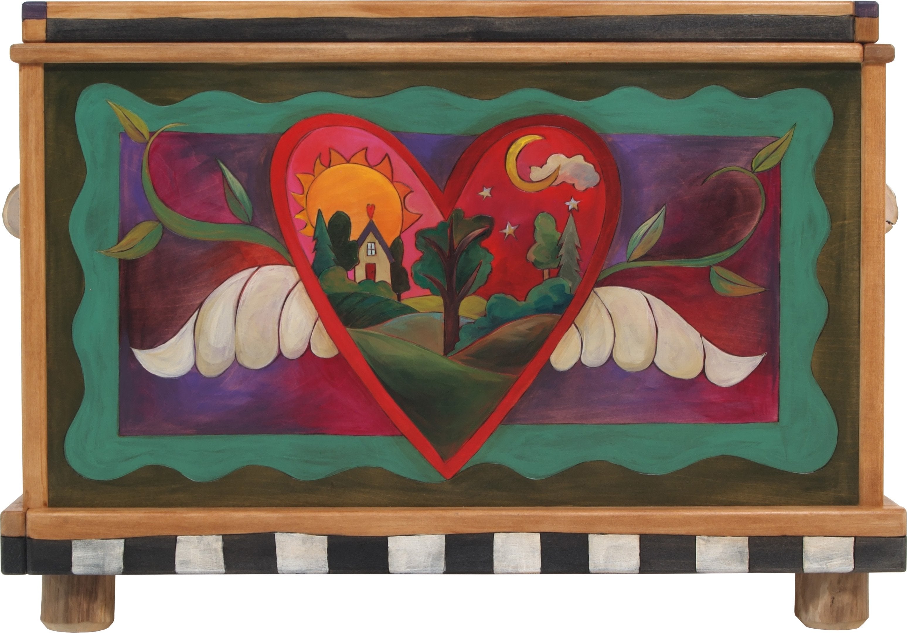 Chest –  Love themed chest with sun, moon and heart motif