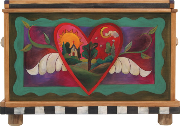 Chest –  Love themed chest with sun, moon and heart motif