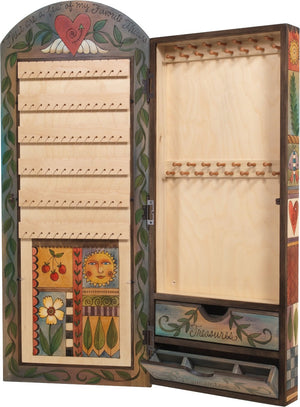 Jewelry Cabinet –  "These are a Few of My Favorite Things" jewelry cabinet with beautiful floral motif