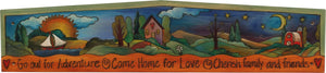 Door Topper –  Brightly colored farm landscape motif
